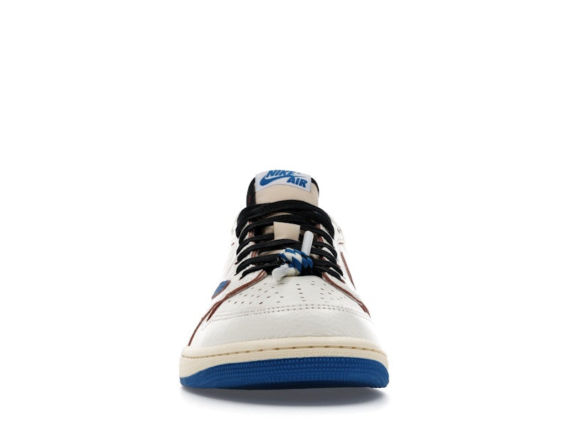 Air Jordan 1 Retro Low OG SP Fragment x Travis Scott - Sail / Military Blue · Ts