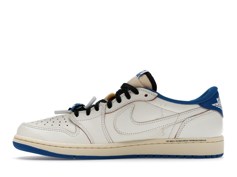 Air Jordan 1 Retro Low OG SP Fragment x Travis Scott - Sail / Military Blue · Ts