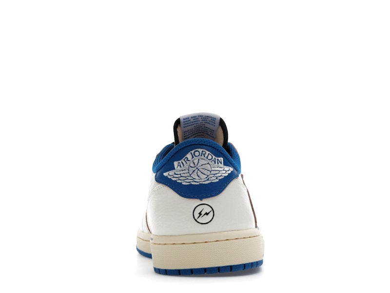 Air Jordan 1 Retro Low OG SP Fragment x Travis Scott - Sail / Military Blue · Ts
