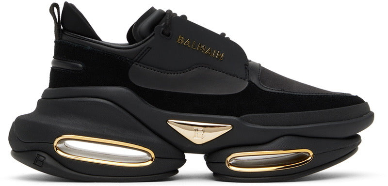 Balmain Unicorn Black & Gold Luxury Sneakers