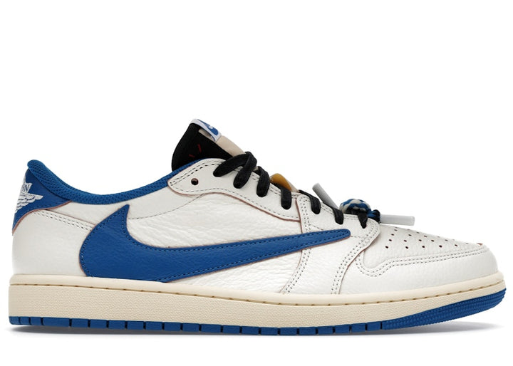 Air Jordan 1 Retro Low OG SP Fragment x Travis Scott - Sail / Military Blue · Ts