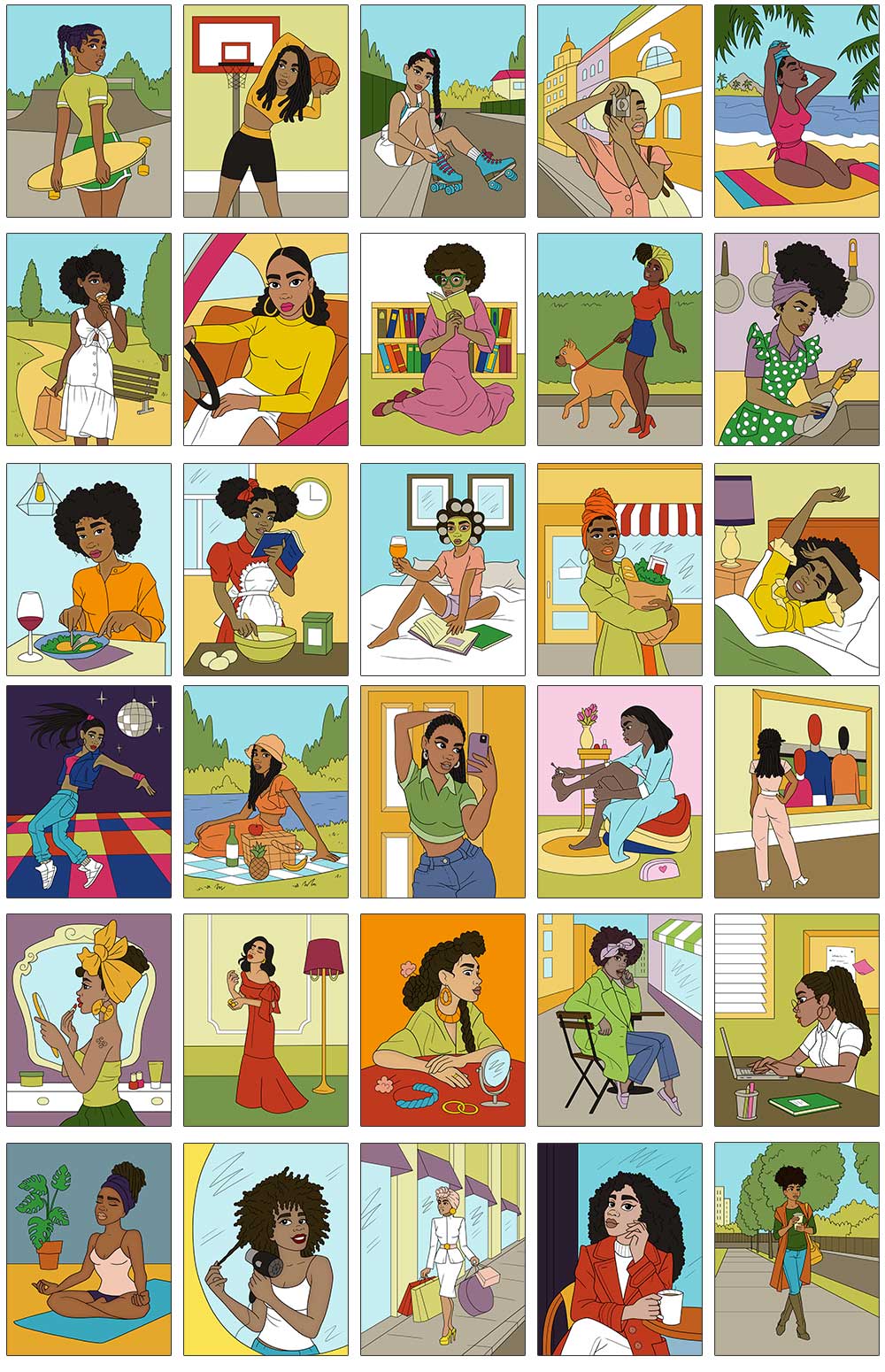 A Curly Girl's Coloring Book (must print)