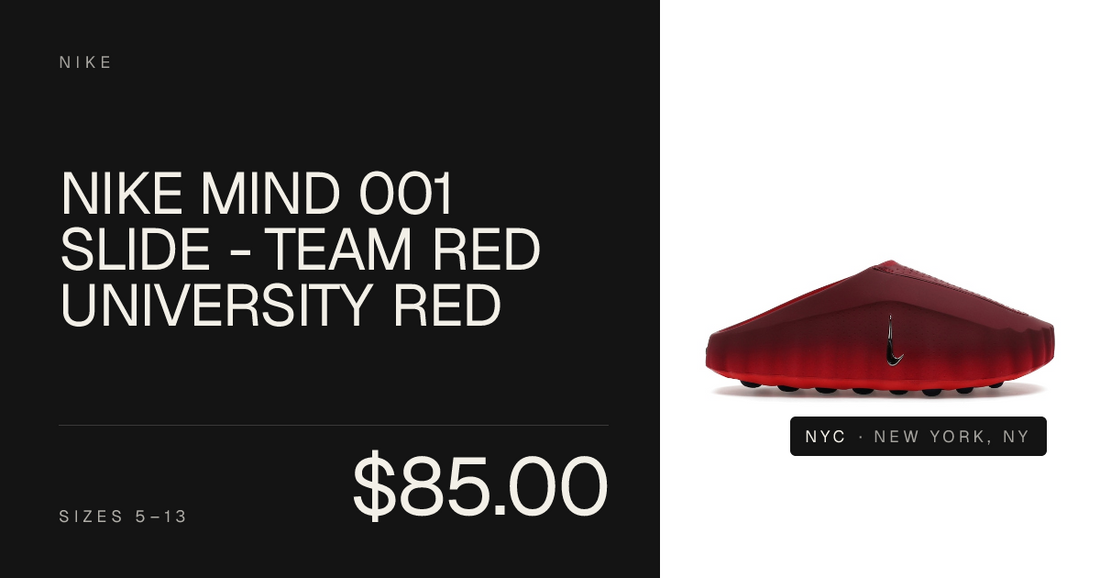 Nike Mind 001 Men's Athletic Recovery Slide Sandal - Team Red/University Red