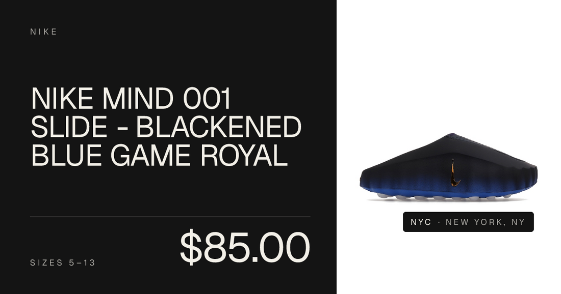 Nike Mind 001 Slide - Blackened Blue and Game Royal