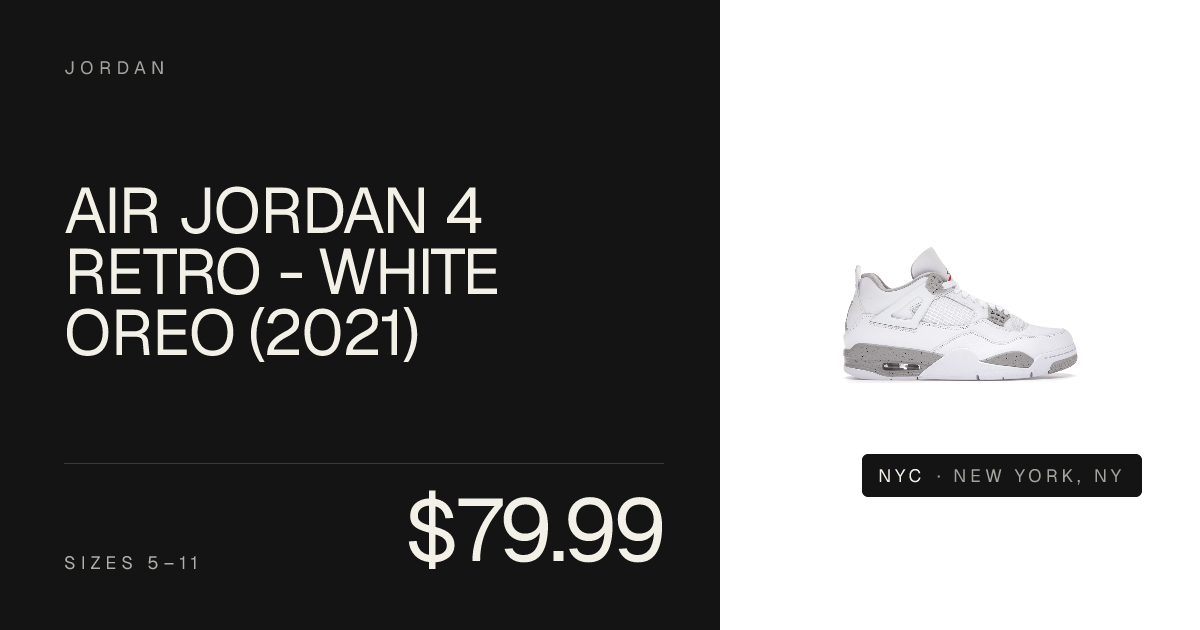 Air Jordan 4 Retro - White Oreo (2021)