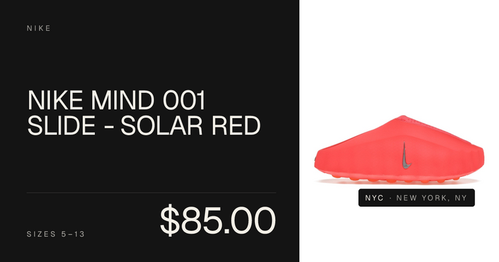 Nike Mind 001 Men's Comfortable Slide Sandals - Solar Red