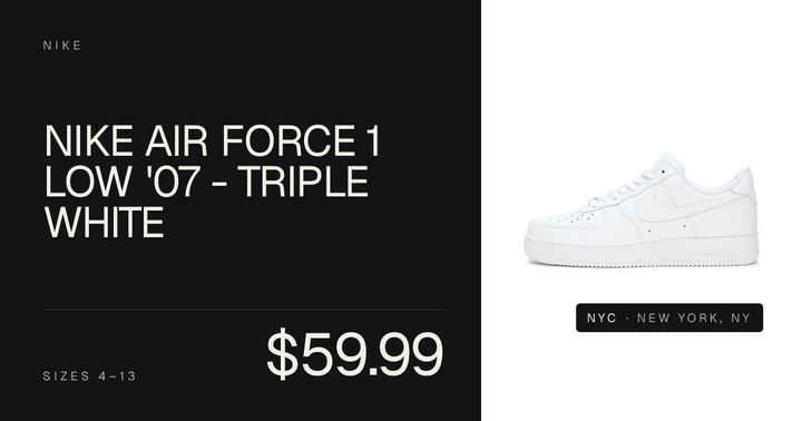 Nike Air Force 1 Low '07 - Triple White