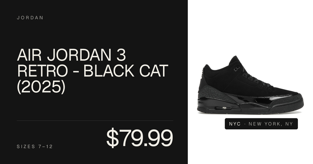 Air Jordan 3 Retro - Black Cat (2025)