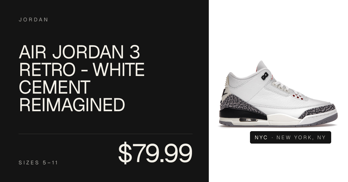 Air Jordan 3 Retro - White Cement Reimagined