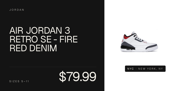 Air Jordan 3 Retro SE - Fire Red Denim · Frdnm